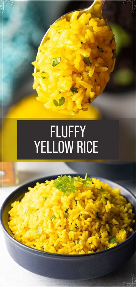 Arroz Amarillo Recipe, Yellow Rice Recipe, Chicken And Yellow Rice, How To Make Yellow, Caribbean Dishes, Yellow Rice Recipes, Spanish Rice Recipe, Rice Side Dish Recipes, Mexican Rice Recipes