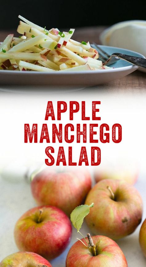 Apple Manchego Salad Recipe – A Couple Cooks Apple Cheese Salad, Manchego Salad, Apple And Cheese, Apple Salad Recipe, Vegetable Salads, Best Fish Recipes, Winter Salad Recipes, A Couple Cooks, Apple Salad Recipes