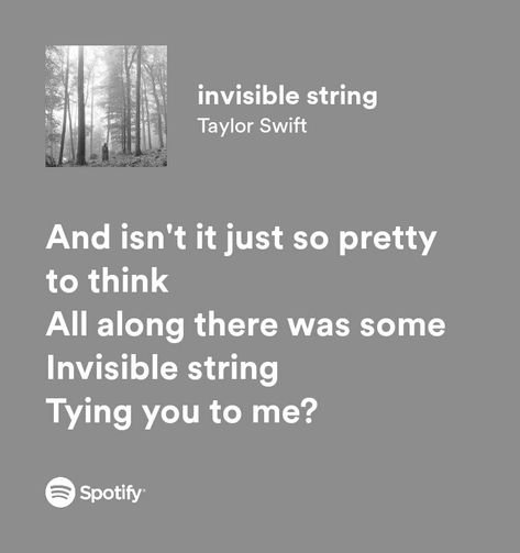 Taylor Swift Lyrics For Sister, Invisible String Theory, Invisible String Aesthetic, Invisible String Lyrics, Invisible String Taylor Swift, Crave Series, Money Lyrics, Soul Tie, Taylor Swift Song Lyrics