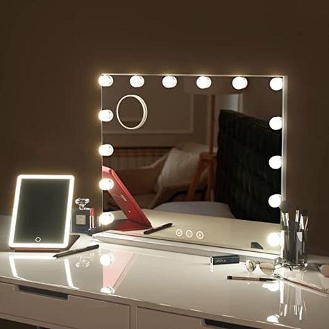 Furniture Led, Wall Mount Vanity, Wall Mounted Makeup Mirror, Hollywood Vanity Mirror, Vanity Mirror With Lights, Hollywood Mirror, Lighted Vanity Mirror, Table Wall, Makeup Vanity Mirror