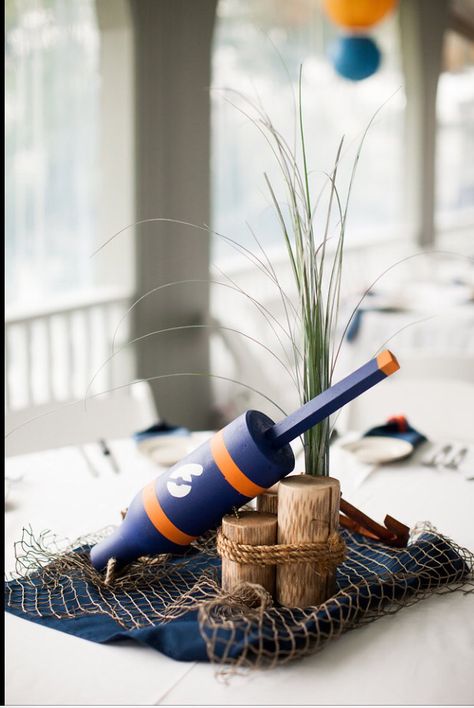 Nautical Theme Wedding Centerpieces, Nautical Theme Table, Simple Nautical Centerpieces, Buoy Wedding Centerpiece, Nautical Theme Event Decor, Anchor Centerpiece, 60th Birthday Centerpieces, Fish Centerpiece, Nautical Centerpiece