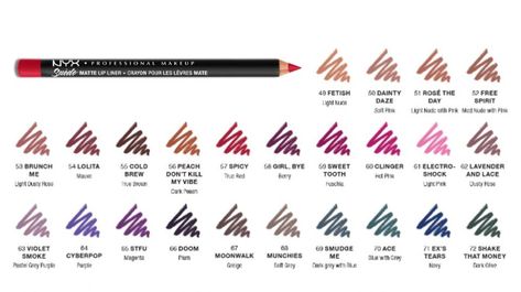 Nyx Suede Matte lip liners Nyx Suede Matte Lip Liner Swatches, Rose Makeup, Lip Liners, Edgy Makeup, Nyx Professional Makeup, Linnet, Matte Lip, Matte Lips, Just Giving