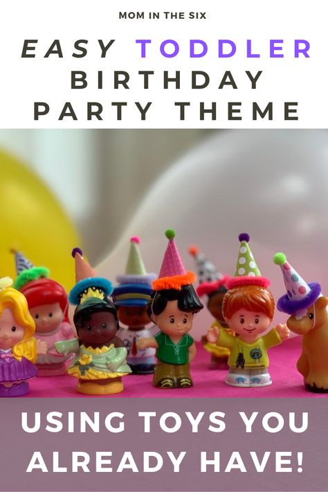 Looking for an easy toddler birthday theme? How about using toys you already have!  Click to read How to Throw a Little People Birthday Party #toddler #birthday #toddlerlife Little People Birthday Party, Toddler Birthday Decorations, Toddler Birthday Themes, Toddler Birthday Party Themes, Baby Party Themes, Evelyn Rose, Birthday Snacks, Birthday Room Decorations, Toddler Birthday Party