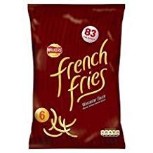 Walkers French Fries Worcester Sauce 6Pk x 4 by Walkers Ready Salted Crisps, English Sweets, Syn Free Food, British Sweets, Walkers Crisps, Potato Snack, Recovery Food, Potato Snacks, Potato Crisps