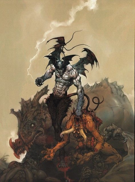 Devilman art Katsuya Terada Devilman Amon, Katsuya Terada, Otaku Art, Ange Demon, Angels And Demons, 판타지 아트, Art And Illustration, Dark Fantasy Art, Fantasy Creatures