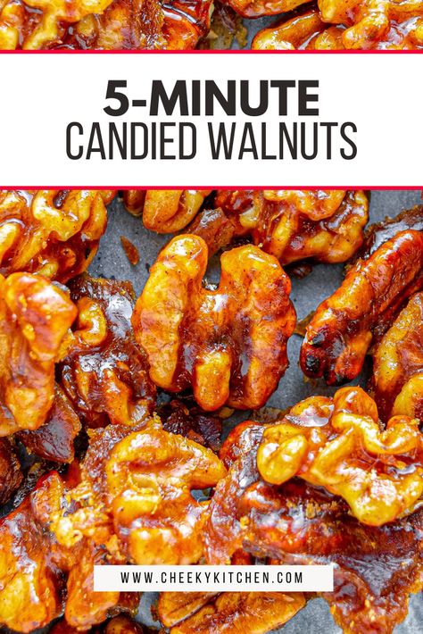 Candied Walnuts Easy For Salad, Carmel Nuts Easy Recipes, Candied Walnuts Easy Stovetop, Candy Walnuts Recipe Easy, Candied Nuts Recipe Easy, Candied Walnuts Easy, Walnut Clusters, Walnuts Candied, Spiced Walnuts Recipe