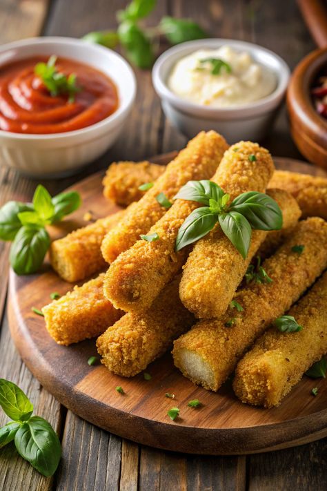 7 Easy Steps to Vegan Mozzarella Sticks Bruschetta Bites, Vegan Mozzarella Sticks, Vegan Zucchini Fritters, Crispy Sweet Potato Fries, Sweet Potato Fries Baked, Mini Tacos, Vegan Mozzarella, Vegan Zucchini, Dairy Free Cheese