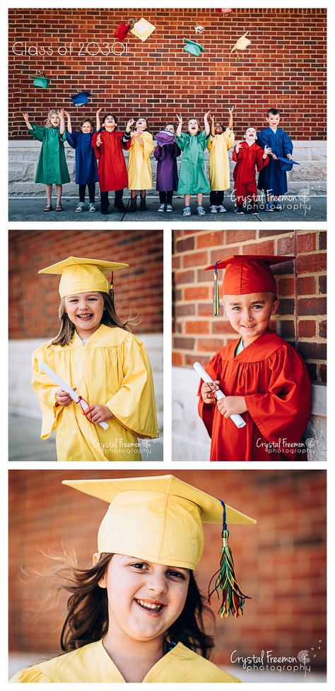 Pre-K Cap & Gown Graduation Portraits for Spring Meadows Academy Preschool - outdoor portraits. Preschool Photo Ideas, Preschool Cap And Gown, Kindergarten Cap And Gown, Kindergarten Graduation Pictures, Vpk Graduation, Preschool Photography, Kindergarden Graduation, Preschool Graduation Party, Elementary Graduation