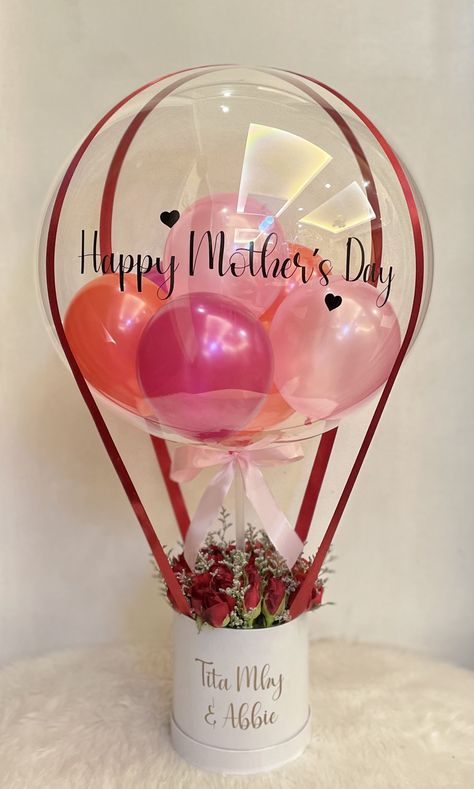 Bachelorette Party Essentials, Mothersday Gifts Diy, Bobo Balloons, Stuffed Balloons, Eid Hampers, Balloon Basket, Mothers Day Balloons, Balloon Bouquet Diy, Royal Party