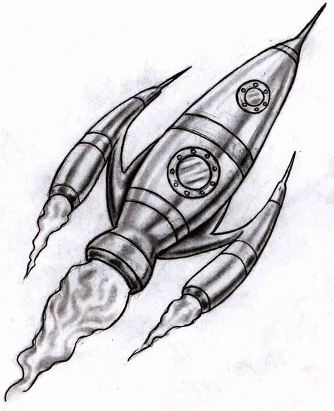 Rocket ship art Rocketship Tattoo, Rocket Ship Tattoo, Rocket Drawing, Outer Space Tattoos, Rocket Tattoo, Rocket Art, Skeleton Hand Tattoo, Ship Tattoo, Ship Drawing