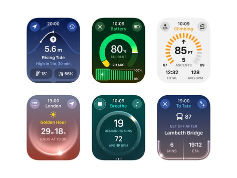 Apple Watch App Design, Creative App Design, Apple Watch Design, App Concept, Modern Layout, Apple Apps, App Landing Page, App Interface Design, Widget Design