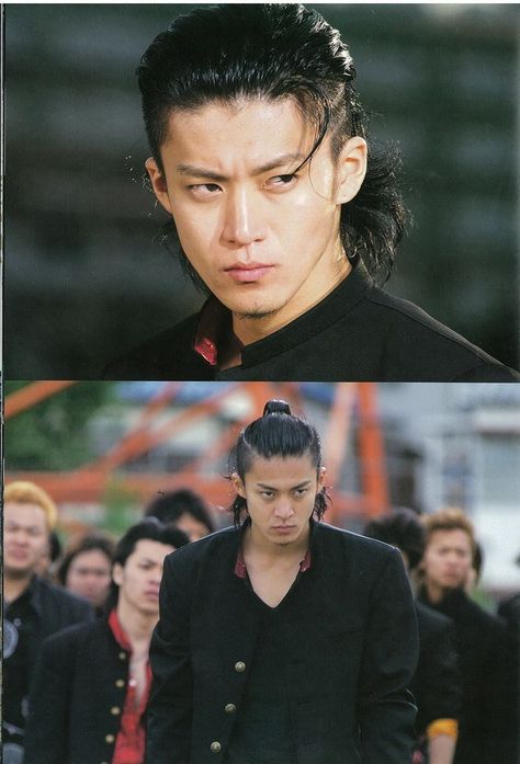 Japanese Samurai Hairstyle, Japan Models Men, Shun Oguri Genji, Delinquent Hairstyle, Yakuza Hairstyle, Japanese Hairstyle Men, Asian Braids, Over 50 Short Hairstyles, Mens Haircuts Thick Hair