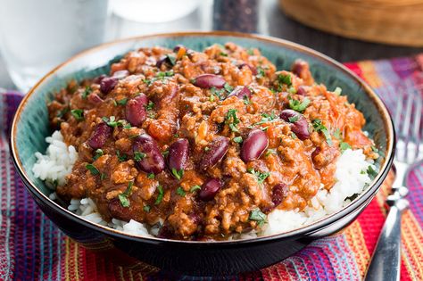 Classic Chilli Con Carne Chilli Con Carne Recipe, Chili Con Carne Recipe, Carne Recipe, Mexikansk Mat, Spicy Stew, Con Carne Recipe, Plats Weight Watchers, Classic Chili, Chilli Recipes