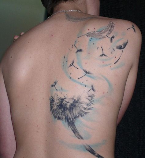 I like the wind design on this tattoo.  I might use it as filler shading for my half sleeve on my right arm. Wind Tattoo, Dandelion Tattoo Design, Wörter Tattoos, Tattoo Background, Dandelion Tattoo, Tattoo Feminina, Tattoo Designs For Women, Skin Art, Love Tattoos