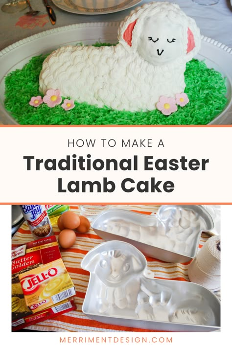 Lamb Cake Mold Recipe, Lamb Cake Recipe, Cakes 1st Birthday, Easter Lamb Cake, Perfect Cake Recipe, Diy Easter Baskets, Easter Diy Crafts, Cake Recipes For Beginners, Easy Easter Recipes