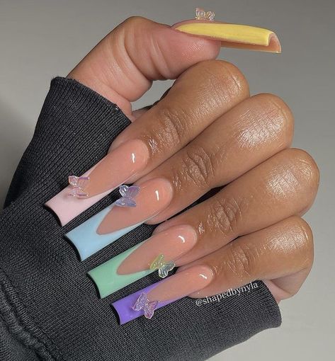 Watermelon Nails, Long Acrylic Nail Designs, Glow Nails, Long Acrylic Nails Coffin, Acrylic Nails Coffin Pink, Unique Acrylic Nails, Long Square Acrylic Nails, Square Acrylic Nails, Luxury Nails