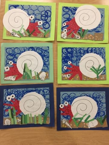 Art with Mr. Giannetto: Kindergarten Hermit Crabs Sharing A Shell Activities Eyfs, Sharing A Shell Activities, Sea Kindergarten, Ocean Art Projects For Kids, Hermit Crab Crafts, Sharing A Shell, Ocean Art Projects, Art Kindergarten, Crab Crafts