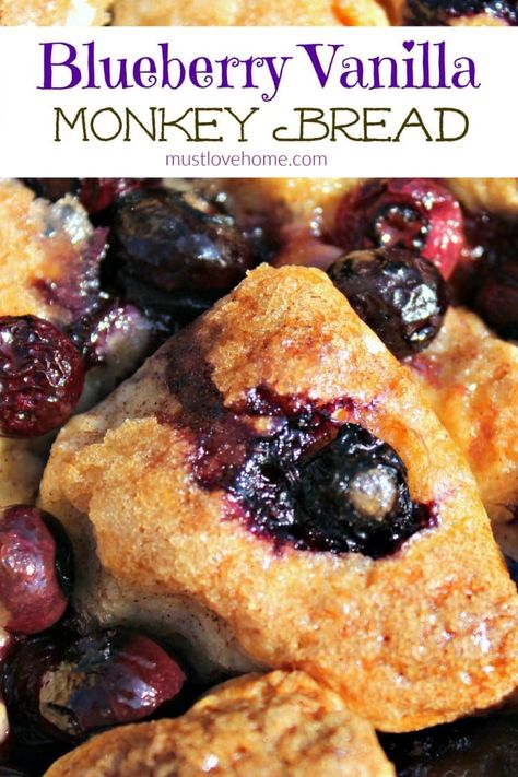 Bread Pull Apart, Potluck Ideas, Cinnamon Butter, Chunky Monkey, Brunch Dishes, Blueberry Recipes, Monkey Bread, Homemade Treats, Yummy Desserts