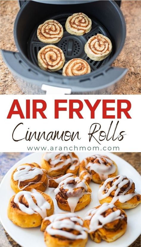 Air Fryer Cinnamon Rolls, Air Fryer Recipes Breakfast, Air Fryer Recipes Dessert, Air Fryer Recipes Snacks, Air Fryer Cooking Times, Air Fried Food, Air Fryer Oven Recipes, Air Fry Recipes, Resep Diet