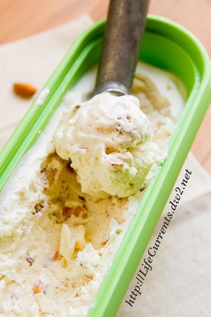 Almond Nougat Ice Cream doesn't require an ice cream machine, and is filled with almond flavor in a delicious sweet cream base! Nougat Ice Cream, Lime Ice Cream, Almond Flavor, Cream Base, Sweet Cream, Ice Cream Machine, An Ice Cream, Homemade Ice, Homemade Ice Cream