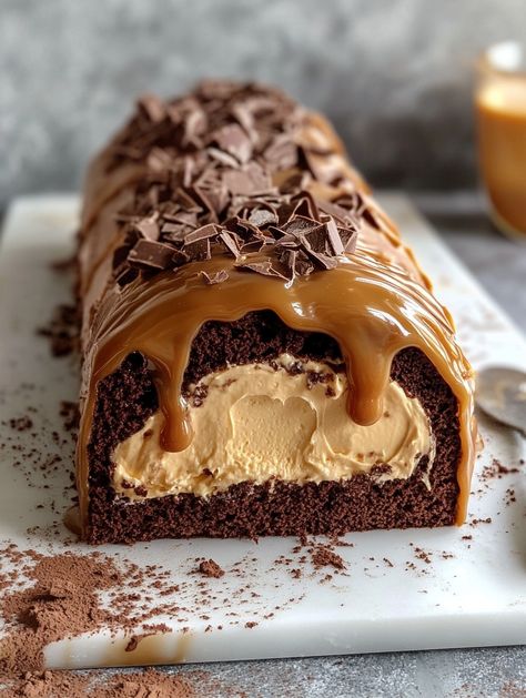 🍫 Ingredients 🍫  For the Cake: 3 large eggs, separated 🥚 80g granulated sugar (2x40g) 🍬 1 Tablespoon (15ml) strong brewed coffee or 1 teaspoon espresso powder ☕ 45g unsalted butter, melted 🧈 1 teaspoon pure vanilla extract 🍦 47g all-purpose flour 🌾 3 Tablespoons natural unsweetened cocoa powder (plus 2 Tablespoons for rolling) 🍫 1 teaspoon baking powder 🧪 1/4 teaspoon salt 🧂 For the Salted Caramel Cream:  250 ml whipping cream 🥄 1/4 cup salted caramel sauce 🍯 Chocolate Caramel Cream Roll, Chocolate Salted Caramel Cake, Cream Roll, Salted Caramel Cake, Cake Roll Recipes, Caramel Cream, Salted Caramel Sauce, Gateaux Cake, Espresso Powder