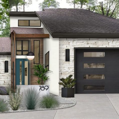 12 Top Home Exterior Design Trends - Tilly Design 1980s Contemporary Home Exterior, 80s Contemporary House Exterior, 1980s Home Exterior, 80s Home Exterior, 1980s House Exterior, 2024 Exterior House Trends, 80s Contemporary House, Exterior Stucco House Colors, Stucco House Colors