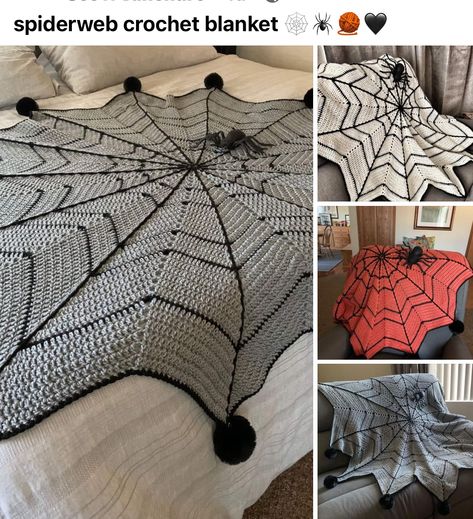 Crochet Blanket Patterns, Crochet Afghan, Blanket Pattern, Halloween Fun, Trick Or Treat, Crochet Blanket, Yarn, Knitting, Crochet