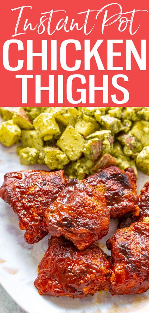 Bbq Chicken Thighs Instant Pot, Instapot Bbq Chicken, Instant Pot Chicken Thighs Bone In, Frozen Chicken Thighs Instant Pot, Instant Pot Frozen Chicken Thighs, Chicken Thighs Instant Pot, Pressure Cooker Bbq Chicken, Instant Pot Bbq Chicken, Barbecue Chicken Thighs