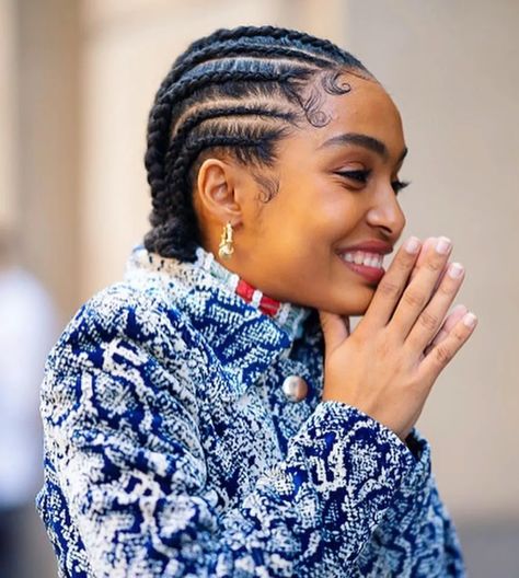 The Consult: Lacy Redway’s Easy Style Guide For Every Hair Texture – Rose Inc. Professional Cornrows For Work, Natural Cornrow Hairstyles, Cornrows Natural Hair, Cornrows Braids For Black Women, Cornrows Styles, Goddess Braids Hairstyles, Braided Cornrow Hairstyles, Quick Braided Hairstyles, Cool Braid Hairstyles