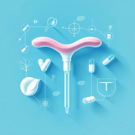 Hormonal Iud, Modern Illustration, Graphic Resources, Sleek