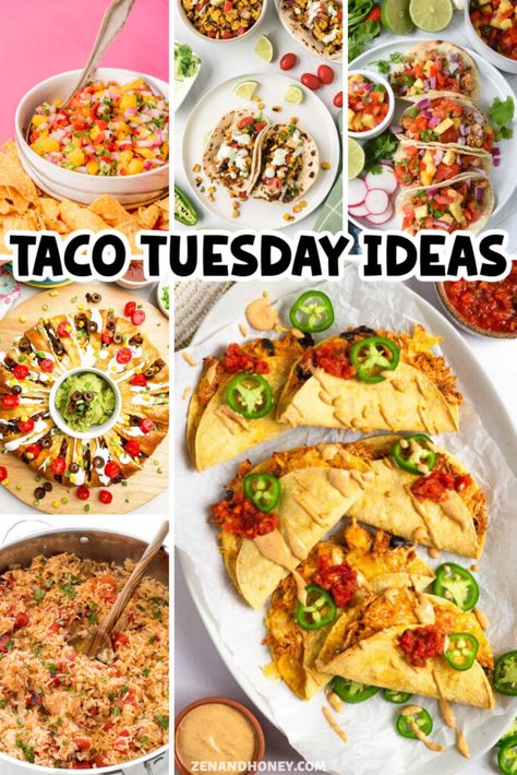 40+ Taco Tuesday Ideas That Steal The Show - ZEN AND HONEY Taco Night Ideas, Taco Tuesday Ideas, Ground Pork Tacos, Baja Shrimp Tacos, Tuesday Dinner, Layered Bean Dip, Ground Turkey Tacos, Mexican Night, Baked Chicken Tacos