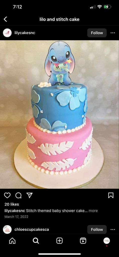 Angel Or Stitch Gender Reveal, Stitch Or Angel Gender Reveal Ideas, Lilo And Stitch Gender Reveal Cake, Gender Reveal Ideas Lilo And Stitch, Stitch Gender Reveal Cake, Stitch Baby Shower Cake, Stitch And Angel Gender Reveal Ideas, Lilo And Angel Gender Reveal, Stitch Gender Reveal Ideas