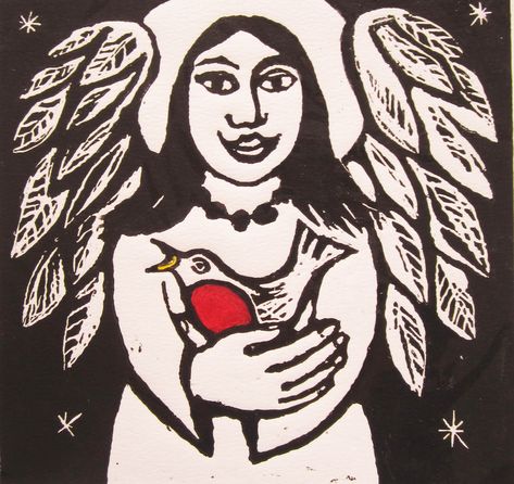 Angel Lino Print, Xmas Illustration, Chalkboard Wall Art, Print Cards, Linocut Printmaking, Lino Prints, Linocut Art, Chalkboard Wall, Christmas Card Design