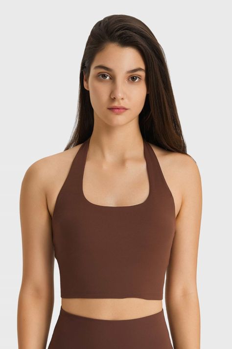 DOES NOT QUALIFY FOR FAST SHIPPING 5-10 business day shipping Top type: No underwire Sizing category: Regular Activity: Yoga Picture style: Ghost mannequin Pattern type: Solid Features: Feel like skin Neckline: Halter neck Length: Long Sleeve length: Sleeveless Material: 80% nylon, 20% spandex Stretch: Highly stretchy Sheer: No Body: Not lined Chest pad: No padding Care instructions: Hand wash cold. Do not tumble dry. Imported Product measurements: 4: length 13 in, bust 26 in 6: length 13 in, bu Ghost Mannequin, Yoga Pictures, Yoga Style, Picture Style, Maxi Dress Cocktail, Maxi Dress Formal, Sport Bh, Sport Bra, Halter Neckline