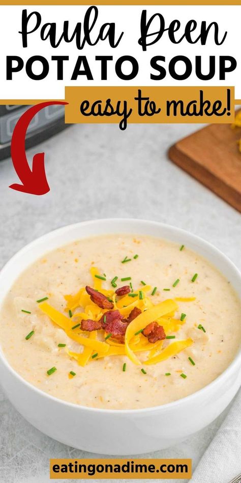 The Best Cheesy Potato Soup, Houlihans Potato Soup Recipe, Crockpot Potato Soup Recipes With Hashbrowns, Charleston's Potato Soup, Cream Potato Soup Crock Pot, Paula Dean Potato Soup Crock Pot, Paula Deen Potato Soup Recipe, Best Cheesy Potato Soup, Baked Potato Soup No Bacon