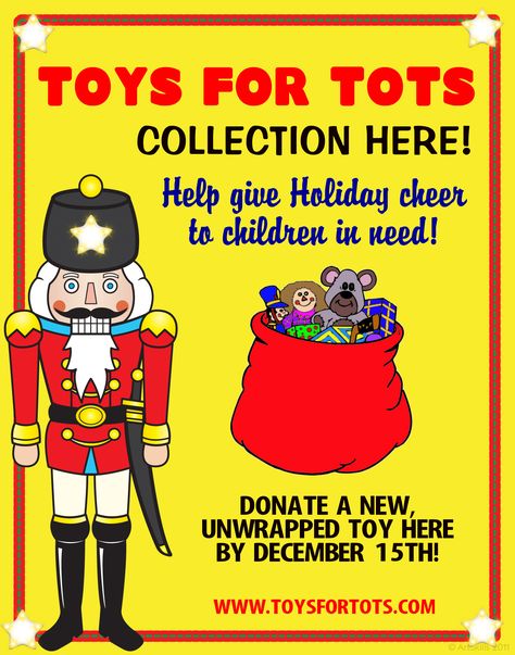 Toys for Tots Toy Donation, Xmas List Ideas, Toy Drive, Toys For Tots, Dairy Queen, Thanksgiving Feast, Talking Heads, Poster Ideas, Preschool Ideas