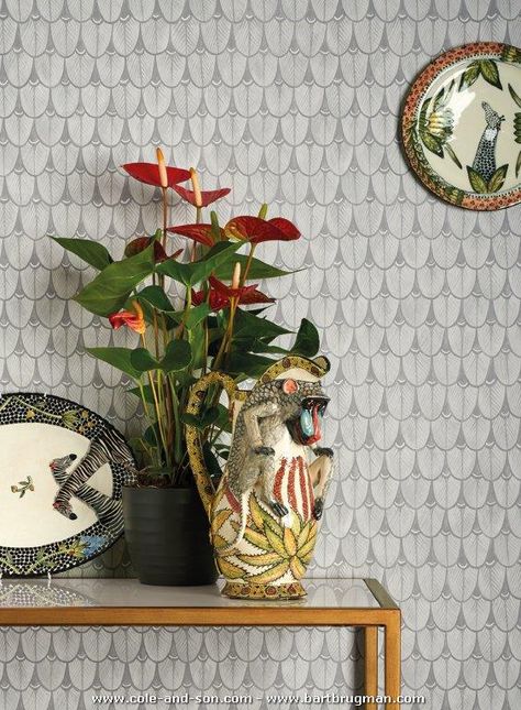 Flock Wallpaper, Cole And Son Wallpaper, African Traditions, Interior Wallpaper, Plain Wallpaper, Rare Birds, Web Design Agency, Cole And Son, Wallpaper Online