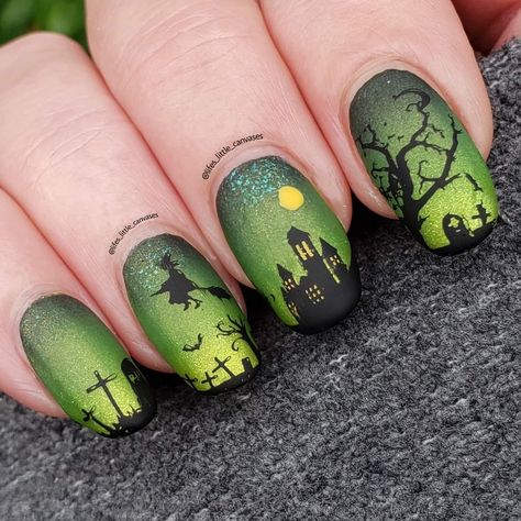 Witch Halloween Nails, Edgy Halloween Nails, Gel Art Designs, Halloween Nails Design, Pedicure Designs Toenails, Witchy Nails, Holiday Nail Designs, Nail Art Designs Diy, Really Cute Nails