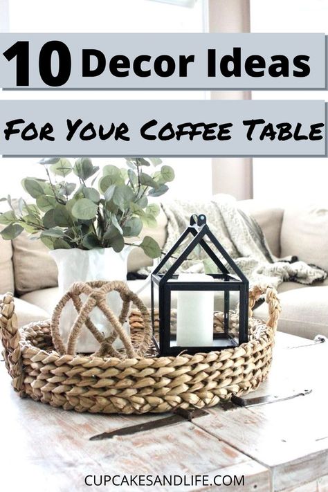 Decorating The Top Of An Entertainment Center, Table Trays Ideas Living Rooms, Decorative Coffee Table Ideas, How To Decorate Round Tray, Centerpiece For Round Coffee Table, How To Style An Ottoman Tray, Tray Ideas For Coffee Table, How To Decorate A Coffee Table Tray, How To Decorate A Round Coffee Table Living Rooms