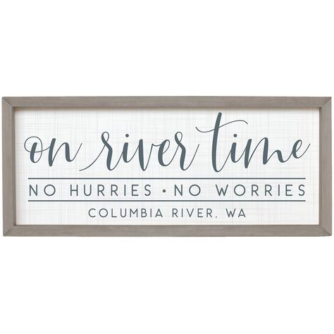 River House Decor, River Time, Frame Sign, River Cabin, River Life, River Cottage, Rustic Wood Frame, Wood Frame Sign, River House