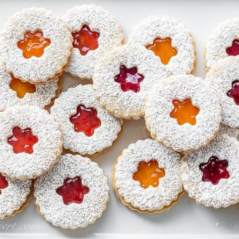 Old World Linzer Cookies - Saving Room for Dessert Linzer Cookies Recipe, Meltaway Cookies, Iced Oatmeal Cookies, Linzer Cookies, Raspberry Almond, Homemade Cooking, Star Cookies, Lemon Raspberry, Perfect Cookie