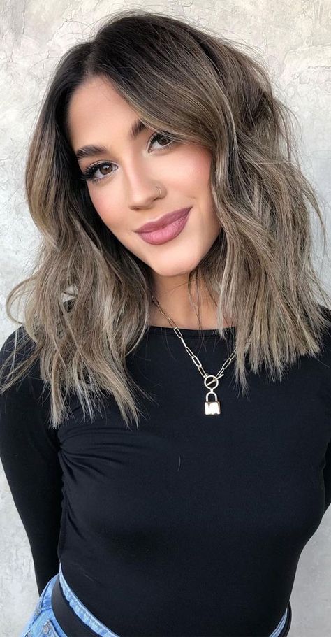 Brown Hair Colour Shades, Hair Colour Shades, Brown Hair Colour, Brown Hair Color Shades, Rambut Brunette, Ash Brown Hair, Colour Shades, Short Brown Hair, Brown Hair With Blonde Highlights