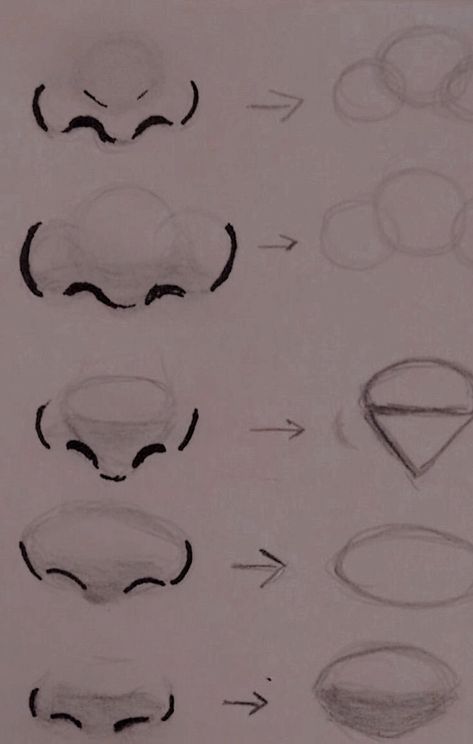 How To Draw A Nose 3/4 View, How To Draw A Small Nose, Semi Realistic Nose Reference, How To Draw A Eye Easy, Female Nose Reference, How To Draw Small Faces, Chibi Nose, Drawing Ideas Nose, Button Nose Drawing