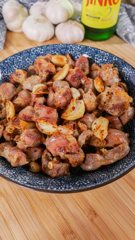 Korean Chicken Gizzard (Dak Dong Jib) - Jecca Chantilly Chicken Gizzard Recipe, Gizzard Recipe, Korean Appetizers, Gizzards Recipe, Gochujang Chicken, Chicken Gizzards, Korean Chicken, Chicken Livers, Chicken Dishes Recipes