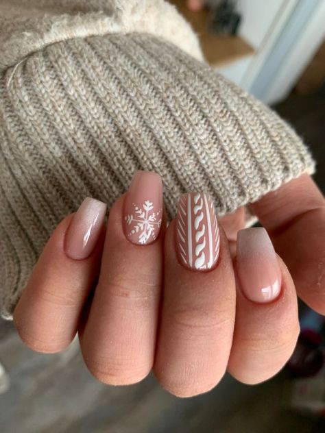 65+ Best Winter Nail Designs to Stay Stylish 2023 | Winter Nails Pink Christmas Nails Acrylic Short, Short Acrylic Nails Coffin Winter, Christmas Nails Design Elegant, Xmas Nails Short, Short Xmas Nails, Neutral Christmas Nails, Winter Short Nails, Christmas Nails Elegant, Short Christmas Nails