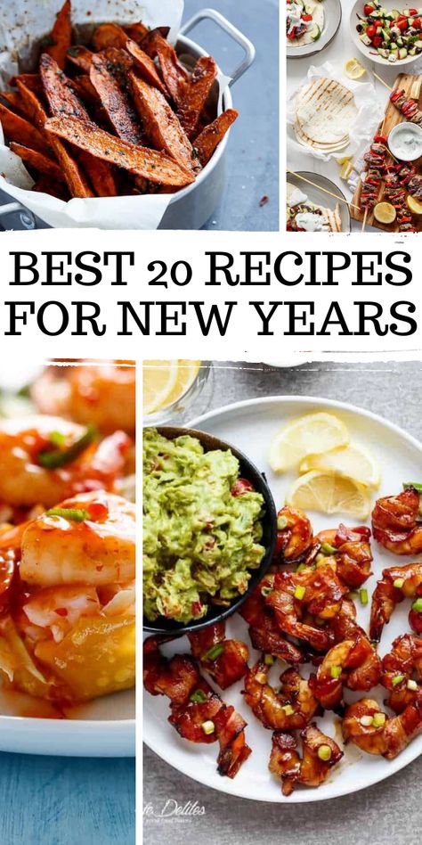 New Years Recipes Dinners, New Year’s Day Lunch Ideas, New Year’s Eve Dinner Ideas, New Years Eve Recipes, New Years Recipes, New Years Day Meal, Nye Dinner, New Years Appetizers, Best Party Appetizers