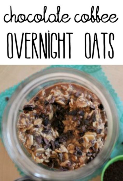 Chocolate Coffee Overnight Oats Refrigerator Oats, Cold Oatmeal, Coffee Overnight Oats, Overnite Oats, Refrigerator Oatmeal, Night Oats, Energizing Breakfast, Overnight Recipes, Quaker Oats