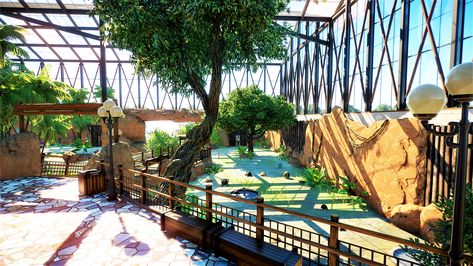 Zoo Habitat Ideas, Planet Zoo Habitat, Planet Zoo Habitat Ideas, Zoo Tycoon, Zoo Design, Tortoise Habitat, Giant Tortoise, Planet Fitness Workout, New Project