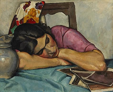 Artist: Edwin Holgate (Canada, 1892–1972) {painting of woman resting with head on table near photographs 1920 #loveart} A J Casson, Franklin Carmichael, Lawren Harris, Tom Thomson, Canadian Landscape, Emily Carr, Canadian Painters, Canadian Art, Canadian Artists