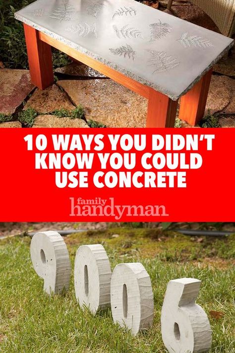 Things To Make Out Of Concrete, How To Make A Concrete Mold, Concrete Yard Art Diy, Leftover Concrete Ideas, Small Concrete Projects, Diy Molds For Concrete, Concrete Ideas Cement Projects, Quick Crete Projects, Concrete Forms Diy How To Make